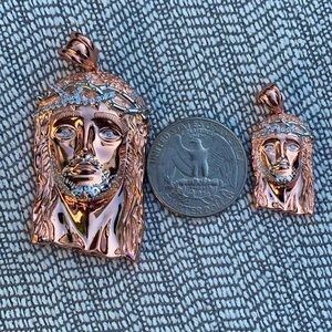 Rose Gold Jesus Pendant